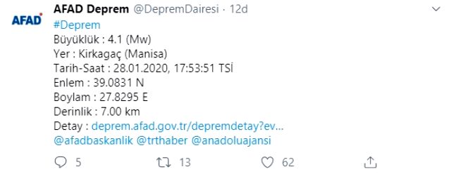 Manisa'da bir deprem daha meydana geldi! Son dakika deprem haberleri